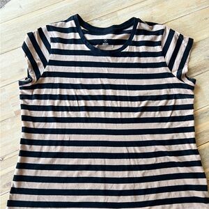 New Day Striped Black and Tan Women's Top